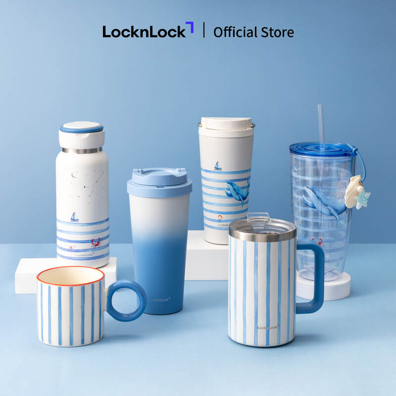 [Phi&ecirc;n bản giới hạn - Bộ sưu tập M&ugrave;a h&egrave; 2026] - B&igrave;nh nước v&agrave; phụ kiện LocknLock Coastal image number null